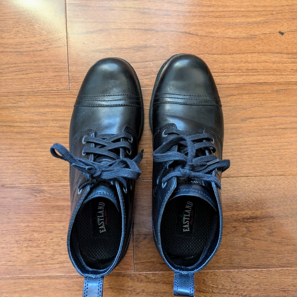 Eastland Women's Dark Leather Lace-Up Booties